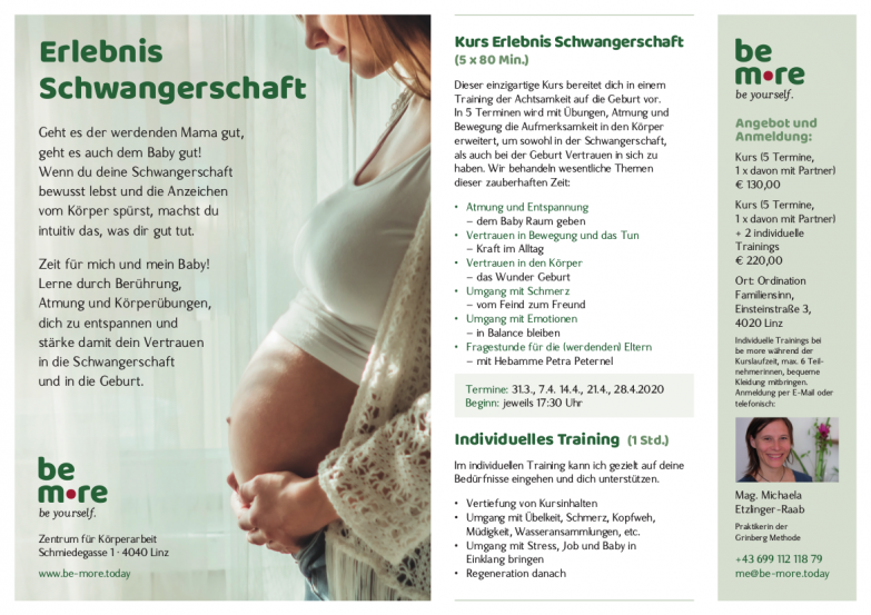 Erlebnis Schwangerschaft. Geburtsvorbereitung mit der Grinberg Methode
